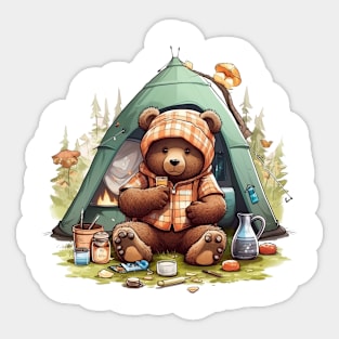 Camping Bear #6 Sticker